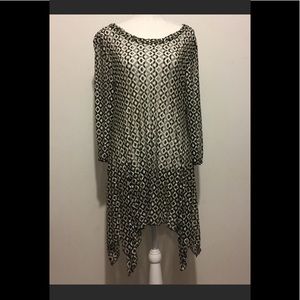 MIRROR IMAGE Sheer Tunic NWOT